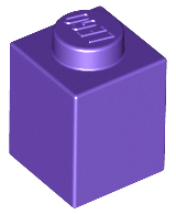 Brick 1 x 1 in Dark Purple