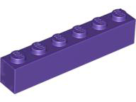 Brick 1 x 6 in Dark Purple
