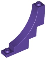 Brick Curved 1 x 5 x 4 Inverted in Dark Purple