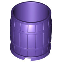 Barrel 4 x 4 x 3.5 in Dark Purple