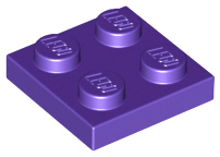 Plate 2 x 2 in Dark Purple