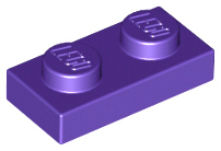 Plate 1 x 2 in Dark Purple