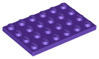 Plate 4 x 6 in Dark Purple