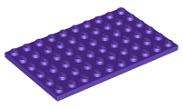 Plate 6 x 10 in Dark Purple