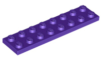 Plate 2 x 8 in Dark Purple