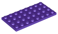 Plate 4 x 8 in Dark Purple