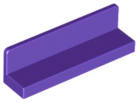 Panel 1 x 4 x 1 with Rounded Corners [Thin Wall] in Dark Purple