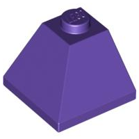 Brick Sloped 45° 2 x 2 Double Convex in Dark Purple