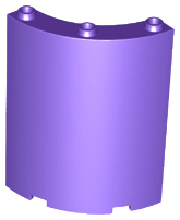 Panel 4 x 4 x 6 Quarter Cylinder in Dark Purple