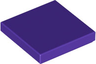 Tile 2 x 2 with Groove in Dark Purple