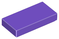 Tile 1 x 2 with Groove in Dark Purple
