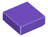 Tile 1 x 1 with Groove in Dark Purple