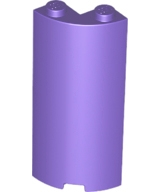 Cylinder Quarter 2 x 2 x 5 (Wall) in Dark Purple