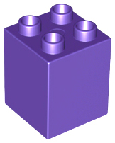 Duplo Brick 2 x 2 x 2 in Dark Purple