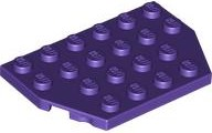 Wedge Plate 4 x 6 Cut Corners in Dark Purple