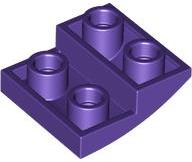 Brick Curved Inverted 2 x 2 x 2/3 in Dark Purple