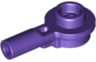 Plate Special Round 1 x 1 with Hollow Stud and Horizontal Bar 1L in Dark Purple