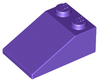 Brick Sloped 33° 3 x 2 in Dark Purple