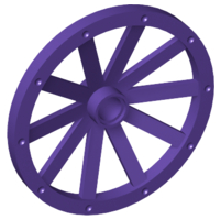 Wheel Wagon Huge (43mm D.) in Dark Purple