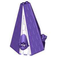 Roof / Tower 6 x 8 x 9 in Dark Purple