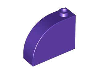 Brick Curved 1 x 3 x 2 in Dark Purple
