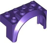 Wheel Arch, Mudguard 4 x 2 x 2 1/2 in Dark Purple
