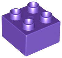 Duplo Brick 2 x 2 in Dark Purple