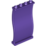 Wall Panel 1 x 4 x 6 Curved Vertically in Dark Purple