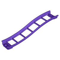 Vehicle Track, Roller Coaster Ramp Small, 3 Bricks Elevation in Dark Purple