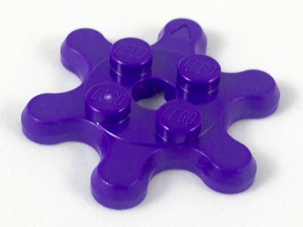 Plate Special 2 x 2 Splat Gear, 6 Teeth in Dark Purple