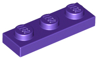 Plate 1 x 3 in Dark Purple