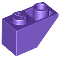 Brick Sloped Inverted 45° 2 x 1 in Dark Purple
