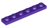 Plate 1 x 6 in Dark Purple