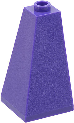 Brick Sloped 75° 2 x 2 x 3 Double Convex in Dark Purple