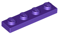 Plate 1 x 4 in Dark Purple