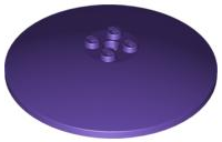 Dish 8 x 8 Inverted [Radar], Solid Studs, Rounded Anti-stud Underside in Dark Purple