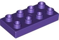Duplo Plate 2 x 4 in Dark Purple