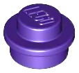 Plate Round 1 x 1 with Solid Stud in Dark Purple