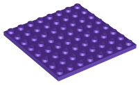 Plate 8 x 8 in Dark Purple