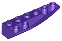 Brick Wedged, Curved Inverted 6 x 2 Right in Dark Purple