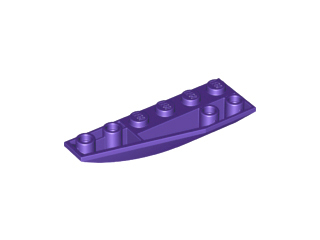 Brick Wedged, Curved Inverted 6 x 2 Left in Dark Purple