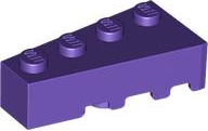 Brick Wedged, Angled 4 x 2 Left in Dark Purple