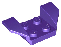 Mudguard 2 x 4 with 2 x 2 Studs and Flared Wings in Dark Purple