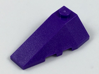 Brick Wedged, Sloped 4 x 2 Triple Left in Dark Purple