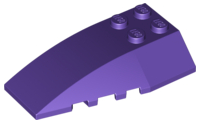 Brick Wedged, Curved 6 x 4 Triple in Dark Purple