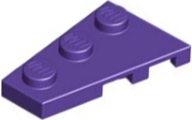 Wedge Plate 3 x 2 Left in Dark Purple