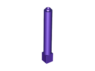 Support Round 1 x 1 x 6 Solid Pillar in Dark Purple