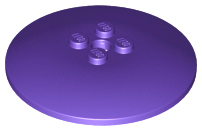 Dish 6 x 6 Inverted (Radar) with Solid Studs in Dark Purple