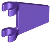 Flag 2 x 2 Trapezoid with Flat Area between Clips in Dark Purple