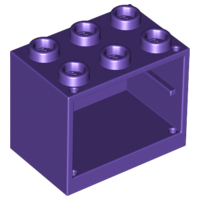 Cupboard 2 x 3 x 2 with Hollow Studs in Dark Purple